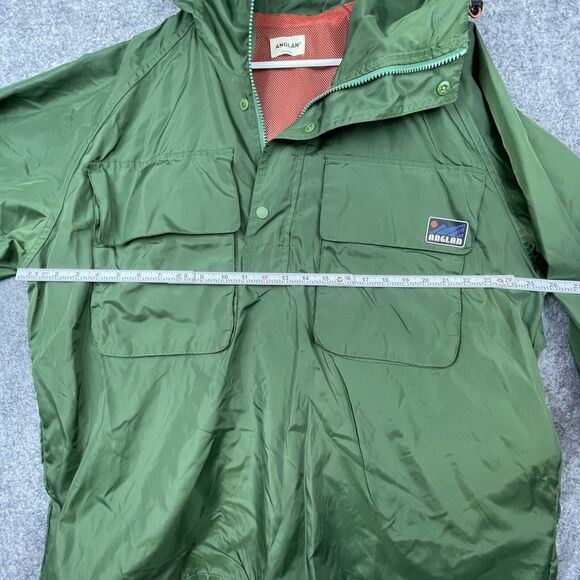 Anglan Jacket Mens XL Green Double Pocket Mountain Anorak Hood Hiking Camping - Picture 4 of 7